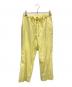 Graphpaper（グラフペーパー）の古着「Fine Wool Tropical Easy Trousers」｜イエロー