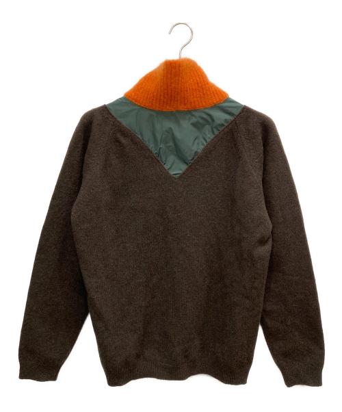 kolor/BEACON（カラービーコン）kolor/BEACON (カラービーコン) ハーフジップモヘヤセーター ブラウン×オレンジ サイズ:2の古着・服飾アイテム