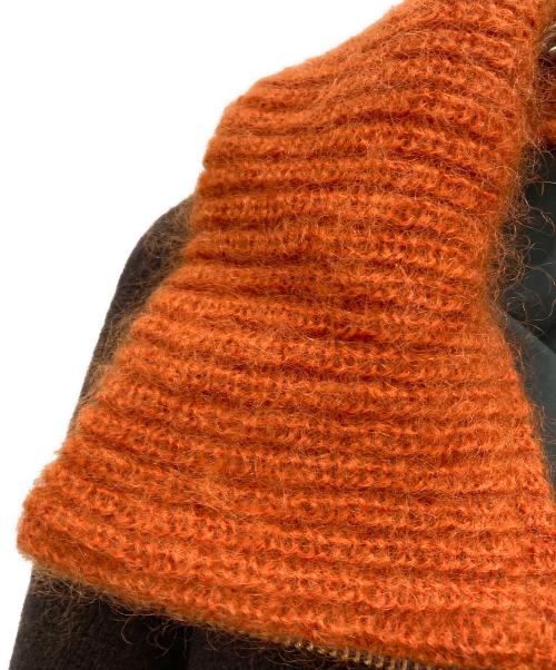 kolor/BEACON（カラービーコン）kolor/BEACON (カラービーコン) ハーフジップモヘヤセーター ブラウン×オレンジ サイズ:2の古着・服飾アイテム