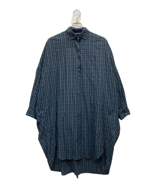 mizuiro-ind（ミズイロインド）mizuiro-ind (ミズイロインド) チェックシャツワンピース グリーン サイズ:表記なしの古着・服飾アイテム