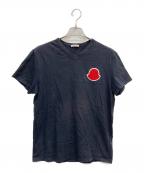 MONCLERモンクレール）の古着「MAGLIA SCOLLO AV Tシャツ」｜ネイビー
