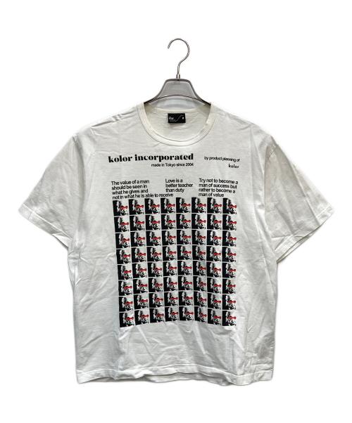 KOLOR（カラー）KOLOR (カラー) プリントTシャツ ホワイト サイズ:2の古着・服飾アイテム
