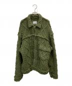 NEXUSVIIネクサスセブン）の古着「ケーブルニットジャケット」｜グリーン