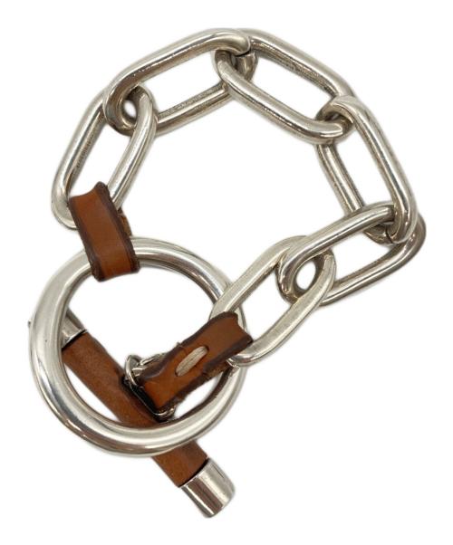 CXC（シーエックスシー）CXC (シーエックスシー) Chain x Leather ブレスレット サイズ:表記なしの古着・服飾アイテム