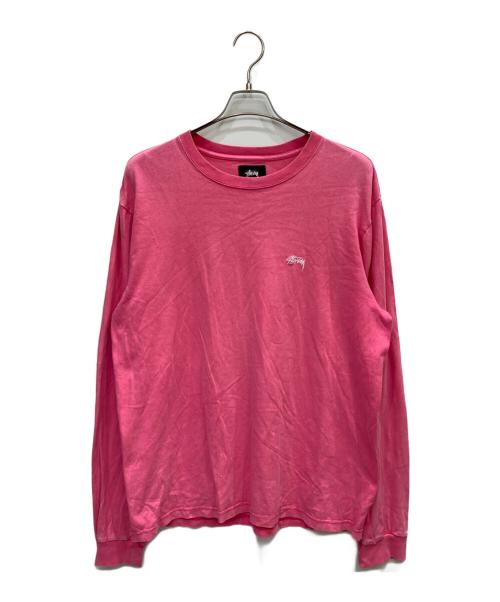 stussy（ステューシー）stussy (ステューシー) ロングカットソー ピンク サイズ:Lの古着・服飾アイテム
