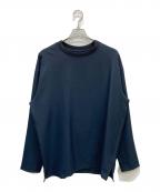 DESCENTE ALLTERRAINデザイント オルテライン）の古着「ストレッチツイル L/STシャツ」｜ネイビー