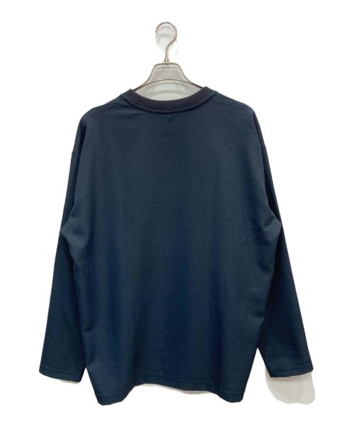 DESCENTE ALLTERRAIN（デザイント オルテライン）Descente ALLTERRAIN (デザイント オルテライン) ストレッチツイル L/STシャツ ネイビー サイズ:Lの古着・服飾アイテム