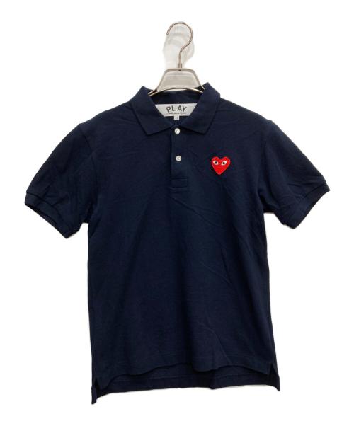 PLAY COMME des GARCONS（プレイコムデギャルソン）PLAY COMME des GARCONS (プレイコムデギャルソン) ポロシャツ ネイビー サイズ:Sの古着・服飾アイテム