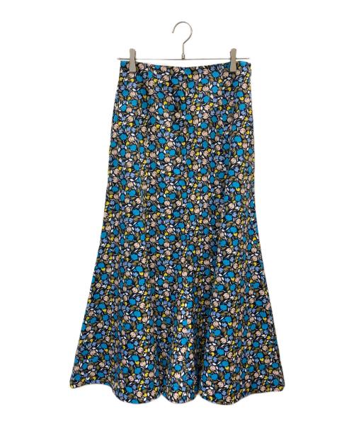 UNITED ARROWS TOKYO（ユナイテッドアローズトウキョウ）UNITED ARROWS TOKYO (ユナイテッドアローズトウキョウ) フラワーセミマーメイドスカートB† ブルー サイズ:40の古着・服飾アイテム
