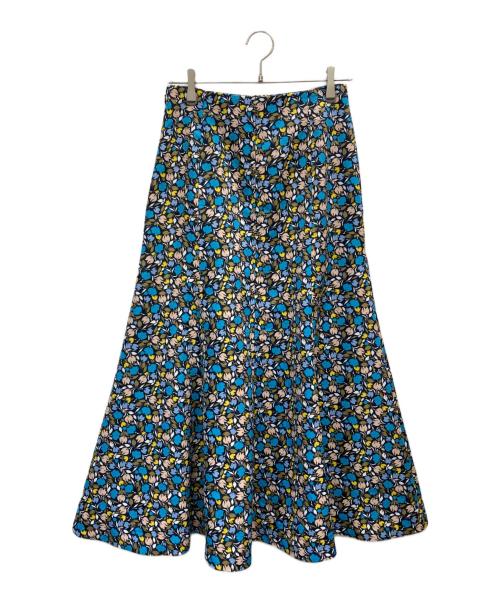 UNITED ARROWS TOKYO（ユナイテッドアローズトウキョウ）UNITED ARROWS TOKYO (ユナイテッドアローズトウキョウ) フラワーセミマーメイドスカートB† ブルー サイズ:40の古着・服飾アイテム