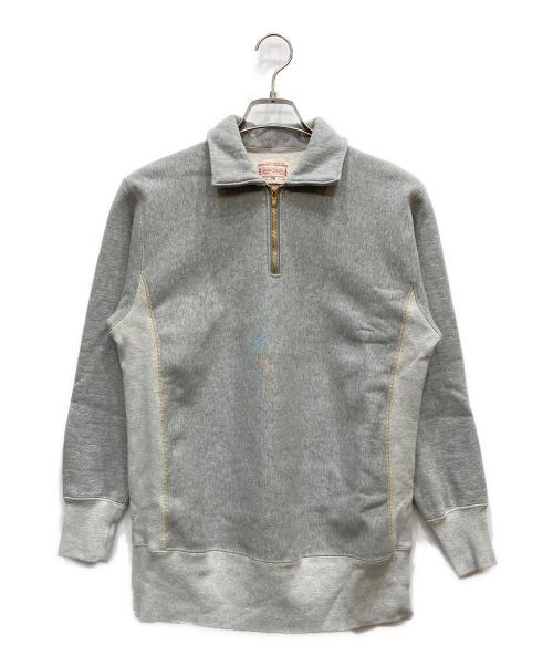 BONCOURA（ボンクラ）BONCOURA (ボンクラ) ARCH (アーチ) HALF ZIP SWEAT/ハーフジップスウェット ライトグレー サイズ:36の古着・服飾アイテム