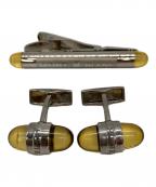 MONTBLANCモンブラン）の古着「カフリンクス＆ネクタイピン」｜シルバー×ゴールド