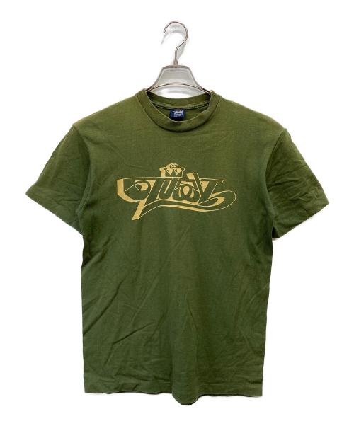stussy（ステューシー）stussy (ステューシー) プリントTシャツ グリーン サイズ:Mの古着・服飾アイテム