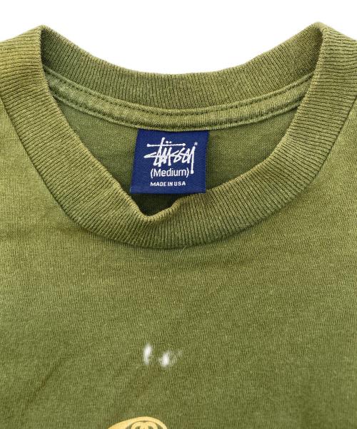 stussy（ステューシー）stussy (ステューシー) プリントTシャツ グリーン サイズ:Mの古着・服飾アイテム