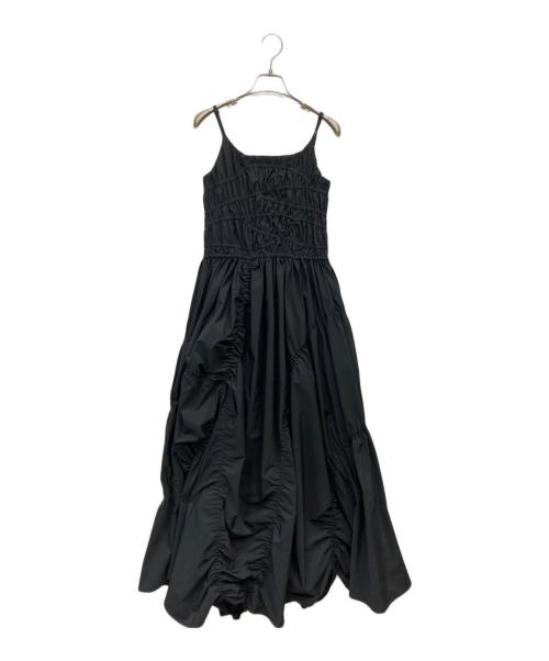 OMMO（オーエムエムオー）OMMO (オーエムエムオー) IRREGULAR SHIRRING CAMI OP ブラック サイズ:38の古着・服飾アイテム