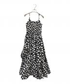 OMMOオーエムエムオー）の古着「IRREGULAR SHIRRING CAMI OP」｜ブラック