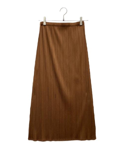 PLEATS PLEASE（プリーツプリーズ）PLEATS PLEASE (プリーツプリーズ) プリーツスカート ブラウン サイズ:3の古着・服飾アイテム