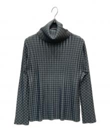 PLEATS PLEASE（プリーツプリーズ）の古着「プリーツタートルネックカットソー」｜ブラック