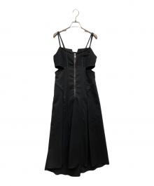 UNITED TOKYO（ユナイテッドトーキョー）の古着「サイドスリットキャミワンピース」｜ブラック