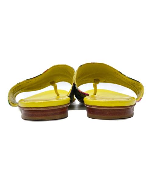 GUCCI（グッチ）GUCCI (グッチ) フローラサンダル イエロー サイズ:37Cの古着・服飾アイテム