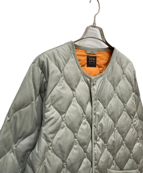 TAION（タイオン）TAION (タイオン) キルティングダウンジャケット カーキ サイズ:XLの古着・服飾アイテム