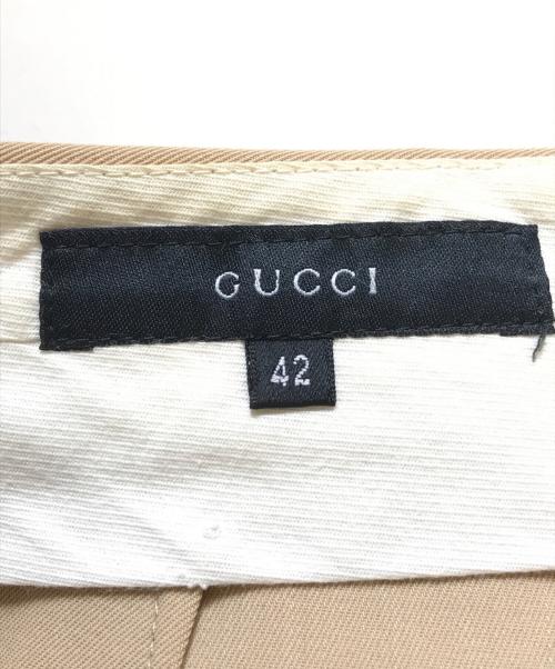 GUCCI（グッチ）GUCCI (グッチ) ワイドパンツ ベージュ サイズ:42の古着・服飾アイテム