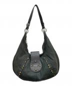 DIESEL×IAMWHOIAMディーゼル×）の古着「三日月スタッズワンショルダーバッグ」｜ブラック