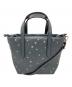 JIMMY CHOO (ジミーチュウ) フラットスタースタッズバッグ ブルー：38000円
