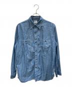 orSlowオアスロウ）の古着「CHAMBRAY WORK SHIRT/シャンブレーワークシャツ」｜インディゴ