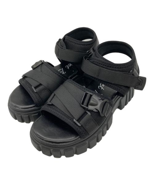 Bridget Birkin（ブリジットバーキン）Bridget Birkin (ブリジットバーキン) ベルクロスポーツサンダル ブラック サイズ:37の古着・服飾アイテム