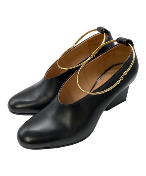 JIL SANDER（ジルサンダー）JIL SANDER (ジルサンダー) アンクルリングパンプス ブラック サイズ:36の古着・服飾アイテム