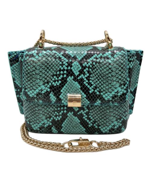 COLE HAAN（コールハーン）COLE HAAN (コールハーン) ミニコンバーチブルチェーンバッグ ブルーの古着・服飾アイテム