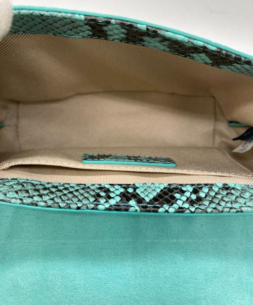 COLE HAAN（コールハーン）COLE HAAN (コールハーン) ミニコンバーチブルチェーンバッグ ブルーの古着・服飾アイテム