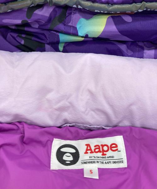 Aape BY A BATHING APE（エーエイプ バイ アベイシングエイプ）AAPE BY A BATHING APE (エーエイプ バイ アベイシングエイプ) APUNVS ダウンジャケット パープル サイズ:Sの古着・服飾アイテム