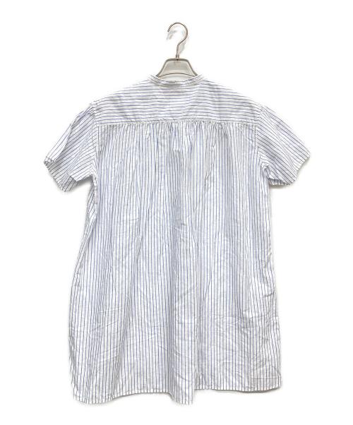 DANTON（ダントン）DANTON (ダントン) コットンリネン半袖バンドカラーチュニックシャツ ホワイト サイズ:.S 未使用品の古着・服飾アイテム