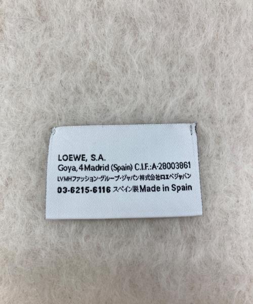 LOEWE（ロエベ）LOEWE (ロエベ) アナグラム モヘアウールマフラー アイボリーの古着・服飾アイテム