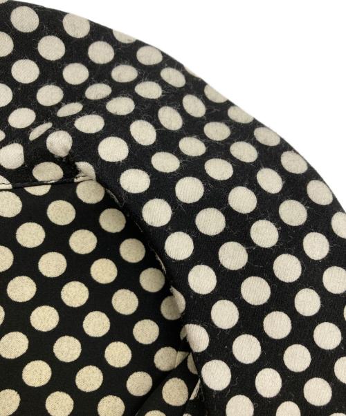 Yves Saint Laurent（イヴサンローラン）Yves Saint Laurent (イヴサンローラン) ドットフリルシャツ ベージュ×ブラック サイズ:36の古着・服飾アイテム