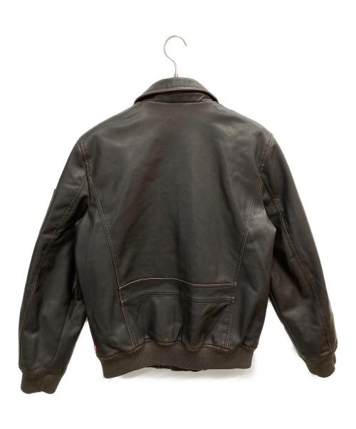 LEVI'S（リーバイス）LEVI'S (リーバイス) MA-1スタイルレザージャケット ブラウン サイズ:Sの古着・服飾アイテム