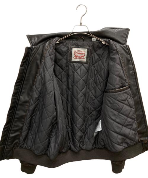 LEVI'S（リーバイス）LEVI'S (リーバイス) MA-1スタイルレザージャケット ブラウン サイズ:Sの古着・服飾アイテム