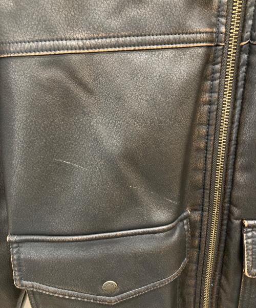 LEVI'S（リーバイス）LEVI'S (リーバイス) MA-1スタイルレザージャケット ブラウン サイズ:Sの古着・服飾アイテム