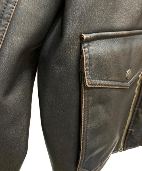 LEVI'S（リーバイス）LEVI'S (リーバイス) MA-1スタイルレザージャケット ブラウン サイズ:Sの古着・服飾アイテム