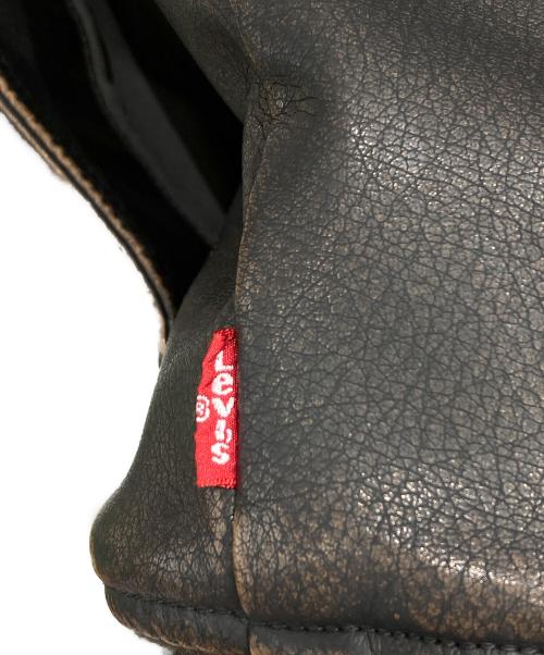 LEVI'S（リーバイス）LEVI'S (リーバイス) MA-1スタイルレザージャケット ブラウン サイズ:Sの古着・服飾アイテム