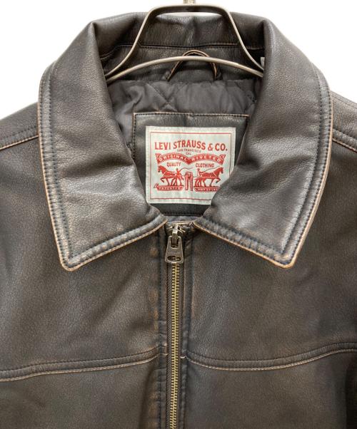 LEVI'S（リーバイス）LEVI'S (リーバイス) MA-1スタイルレザージャケット ブラウン サイズ:Sの古着・服飾アイテム