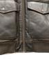 中古・古着 LEVI'S (リーバイス) MA-1スタイルレザージャケット ブラウン サイズ:S：7000円