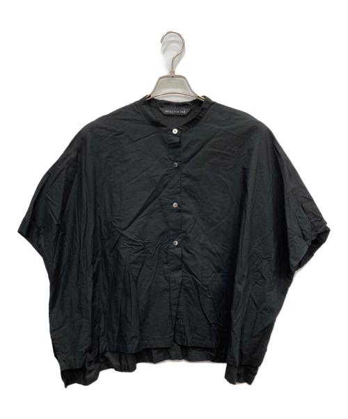 mizuiro-ind（ミズイロインド）mizuiro-ind (ミズイロインド) リネンスタンドカラーワイドシャツ ブラック サイズ:FREEの古着・服飾アイテム