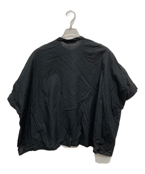 mizuiro-ind（ミズイロインド）mizuiro-ind (ミズイロインド) リネンスタンドカラーワイドシャツ ブラック サイズ:FREEの古着・服飾アイテム