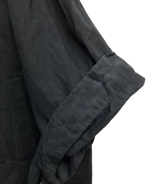 mizuiro-ind（ミズイロインド）mizuiro-ind (ミズイロインド) リネンスタンドカラーワイドシャツ ブラック サイズ:FREEの古着・服飾アイテム