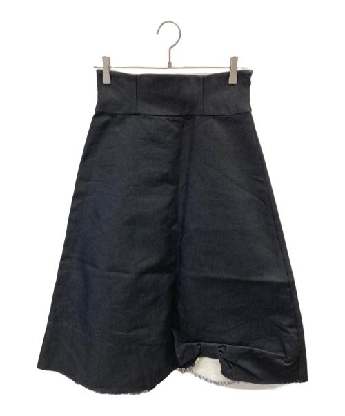 leur logette（ルールロジェット）leur logette (ルールロジェット) リネン混スカート ブラック サイズ:1 未使用品の古着・服飾アイテム