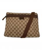 GUCCIグッチ）の古着「GG柄ショルダーバッグ」｜ベージュ