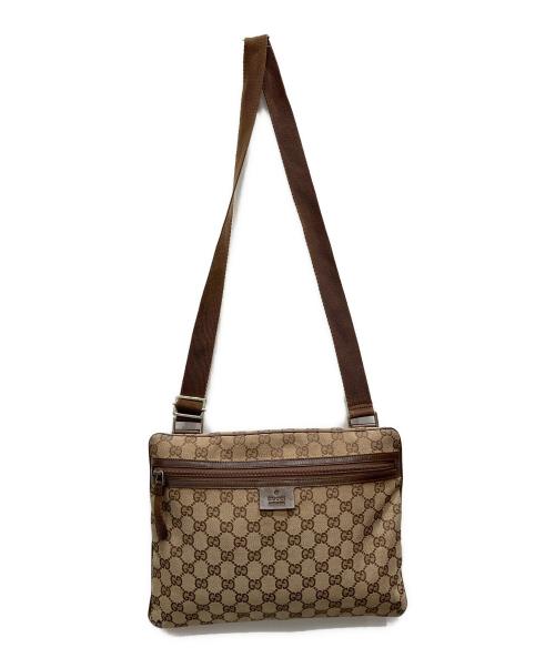 GUCCI（グッチ）GUCCI (グッチ) GG柄ショルダーバッグ ベージュの古着・服飾アイテム